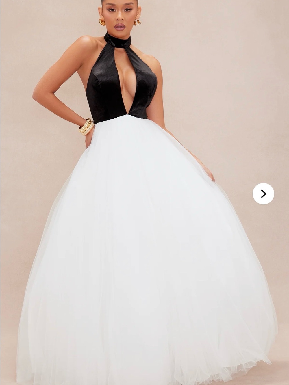 Fashion Nova Black Tulle Gown - Picture 4 of 4